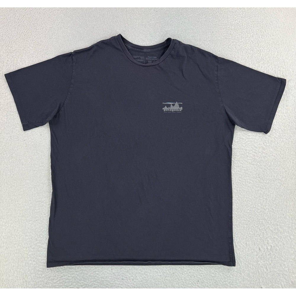 Patagonia Shirt Mens XL Gray Save Our Home Planet Graphic Logo Tee Tagless